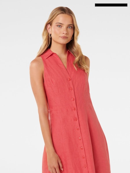 Forever New Pure Linen Aletta Button Front Mini Dress (E69678) | 65 €