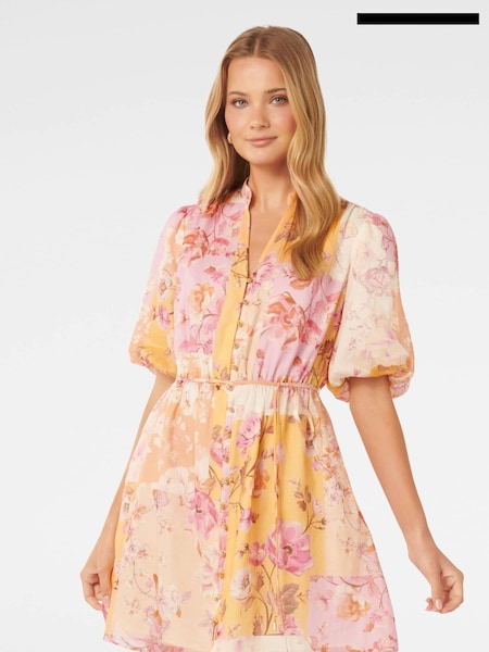 Forever New Cream Loanna Mini Skater Dress (E69698) | €60