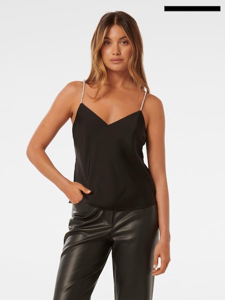 Forever New Black Drew Diamante Strap Camisole (E69700) | €21.50