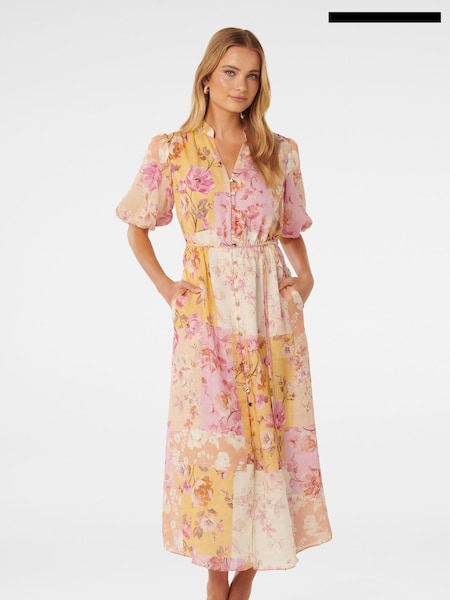 Forever New Cream Loren Puff Sleeves Midi Dress (E69723) | € 68