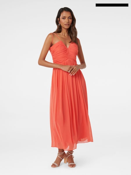 Forever New Pink Nakita Petite Ruched Bodice Maxi Dress (E69725) | €68