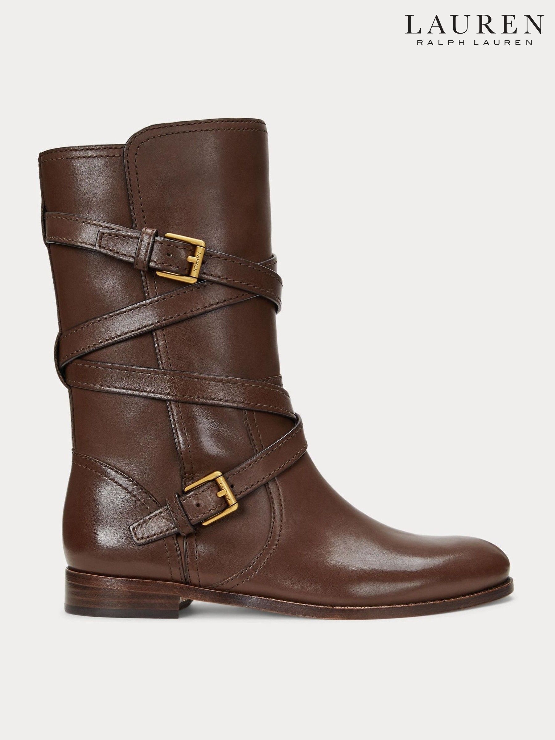 Ralph lauren mid calf boots sales