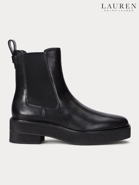 Lauren Ralph Lauren Adrianna Leather Ankle Chelsea Boots (E69797) | 985 LEI