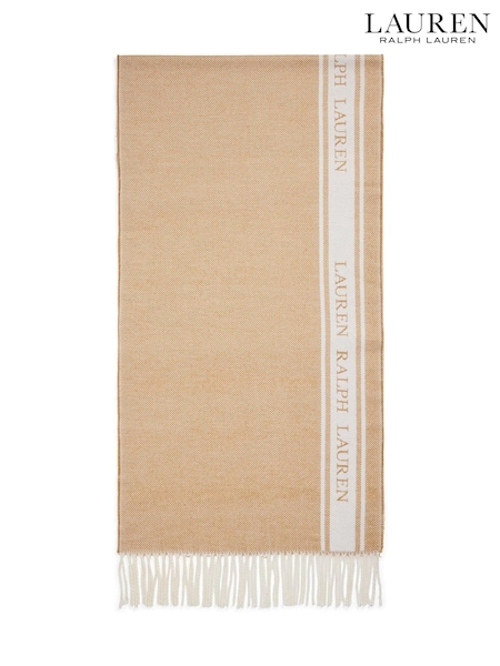 Maro - Lauren Ralph Lauren Polyester Blend Logo Border Eșarfă (E69801) | 283 LEI