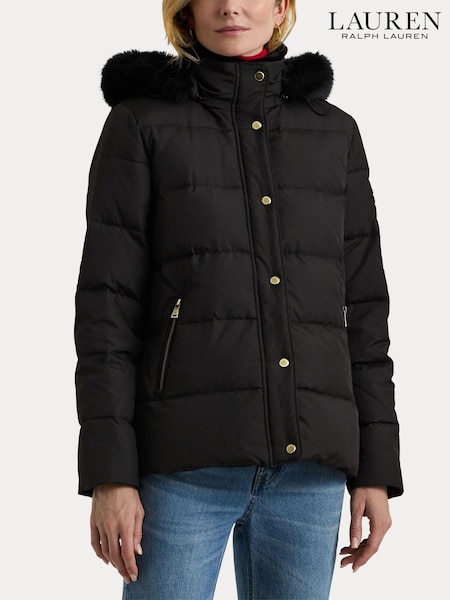 Lauren Ralph Lauren Faux Fur Hood Down Puffer Coat (E69802) | €198