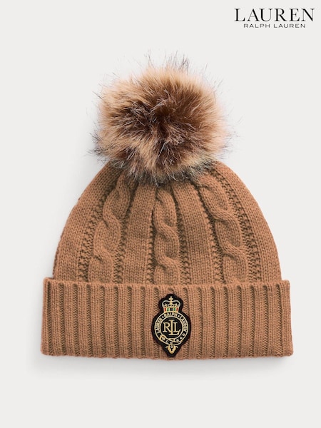 Lauren Ralph Lauren Polyester Blend Cable Crest Patch Hat (E69824) | €47