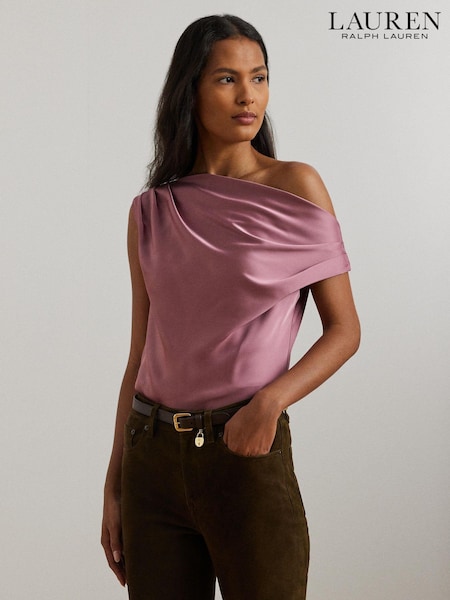 Lauren Ralph Lauren Satin Charmeuse Off-the-Shoulder Blouse (E69834) | €92