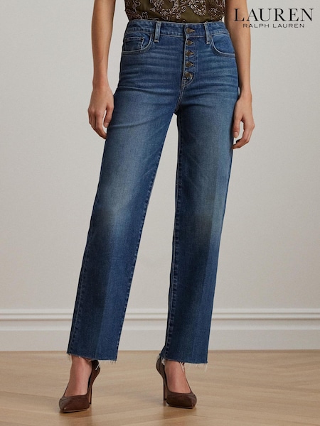 Lauren Ralph Lauren High-Rise Relaxed Straight Ankle Jeans (E69836) | €250