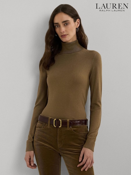 Lauren Ralph Lauren Silk Blend Turtleneck Jumper (E69881) | 622 LEI