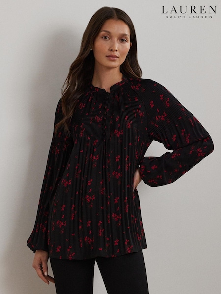 Lauren Ralph Lauren Pleated Floral Print Blouse (E69886) | €118