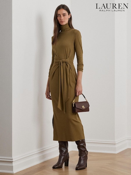Maro - Lauren Ralph Lauren Cravată-Front Turtleneck Rochie (E69895) | 789 LEI