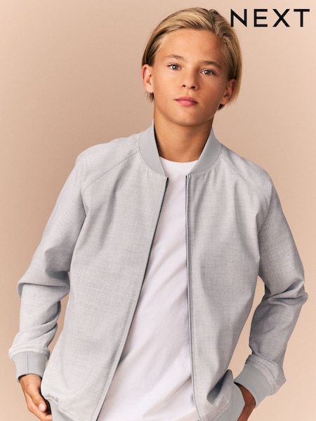 رمادي - Smart Bomber Jacket (3-16yrs) (E70156) | ‏163 د.إ.‏ - ‏ 224‏ د.إ.