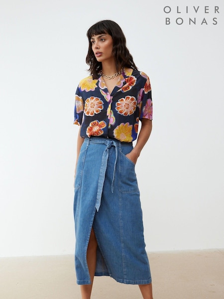 Oliver Bonas Fantasy Floral Boxy Short Sleeve Shirt (E70239) | 42 €