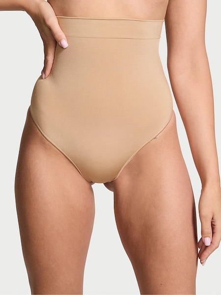 Victoria's Secret Praline Nude Thong Seamless Shaping High Waist Knickers (E70360) | €29