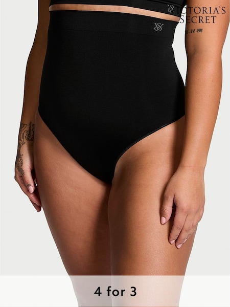 Victoria's Secret Black Thong Seamless Shaping High Waist Knickers (E70361) | €29