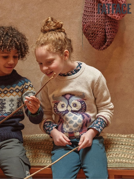 FatFace Orla Cream Owl Jumper (E70504) | €21