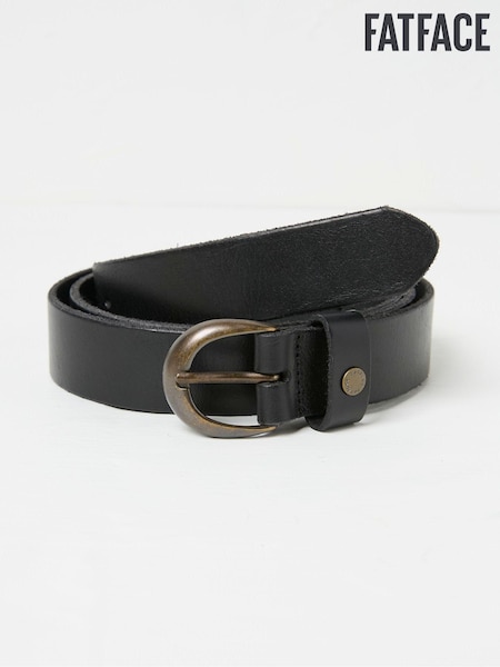 Svart - Fatface Leather Jean Belt (E70515) | kr620