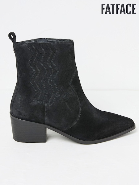 FatFace Drea Black Western Boots (E70558) | €64