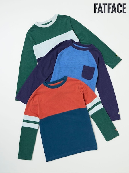 FatFace Black Stripe T-Shirts 3 Pack (E70642) | €23.50