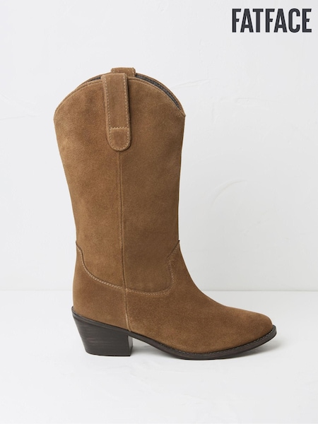 FatFace Sierra Brown Western Boots (E70651) | €85