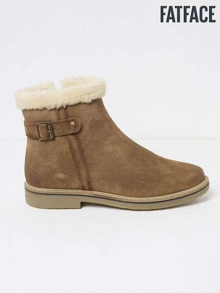 FatFace Maggie Brown Suede Boots (E70654) | €59
