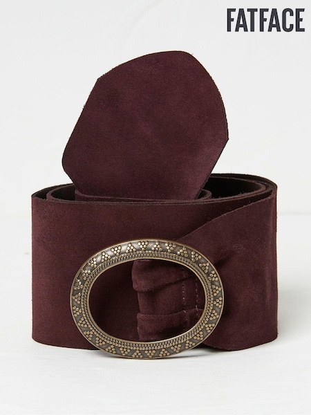 FatFace Burgundy Red Soft Wide Waist Belt (E70710) | €23.50
