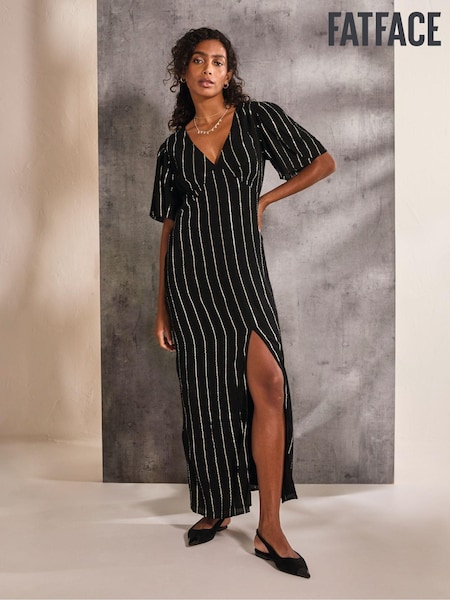 FatFace Iris Black Metallic Maxi Dress (E70713) | €72