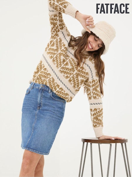 FatFace Hattie Blue Denim Skirt (E70737) | €36.50