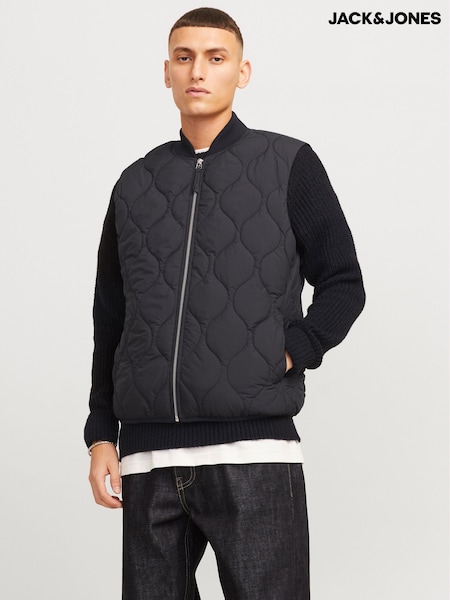 JACK & JONES Black Onion Quilted Padded Gilet (E70752) | €57