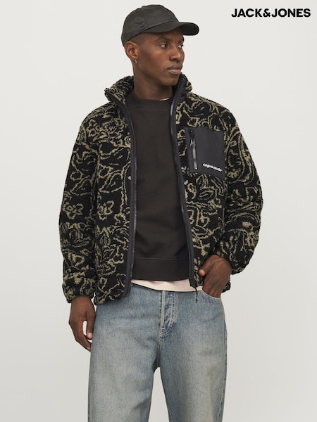 JACK & JONES Teddy Borg Zip Through Fleece (E70755) | 250 LEI
