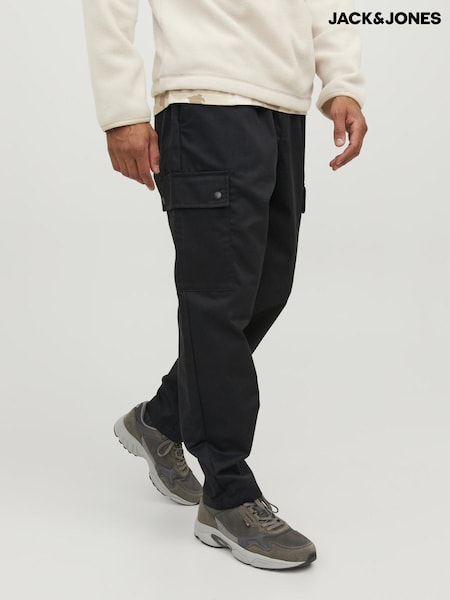 Noir - Pantalon cargo JACK & JONES large et fuselé (E70763) | € 16