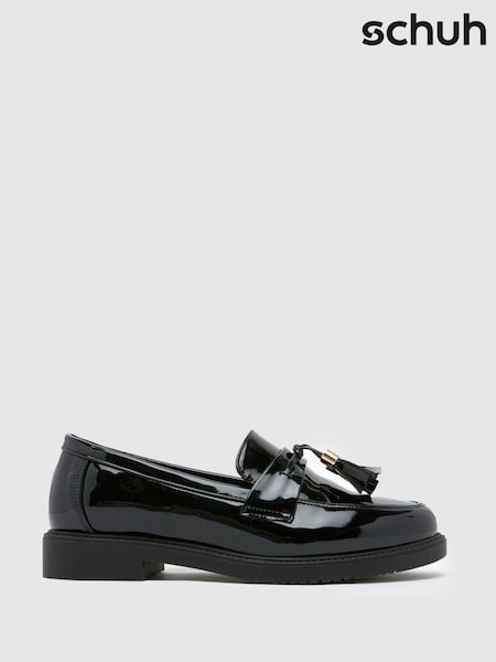 Schuh Lohan Patent Tassel Black Loafers (E70779) | R$ 315