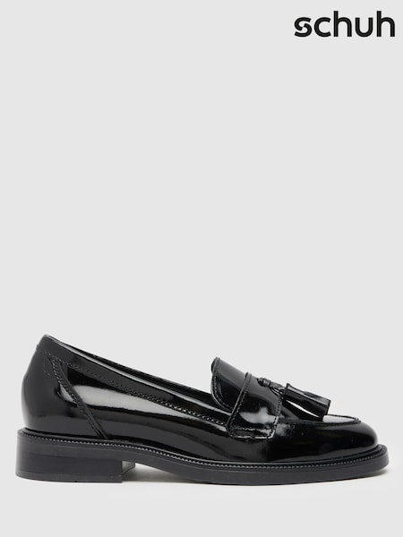 Črn patent - Schuh Lina Leather Tassel Loafers (E70781) | € 72