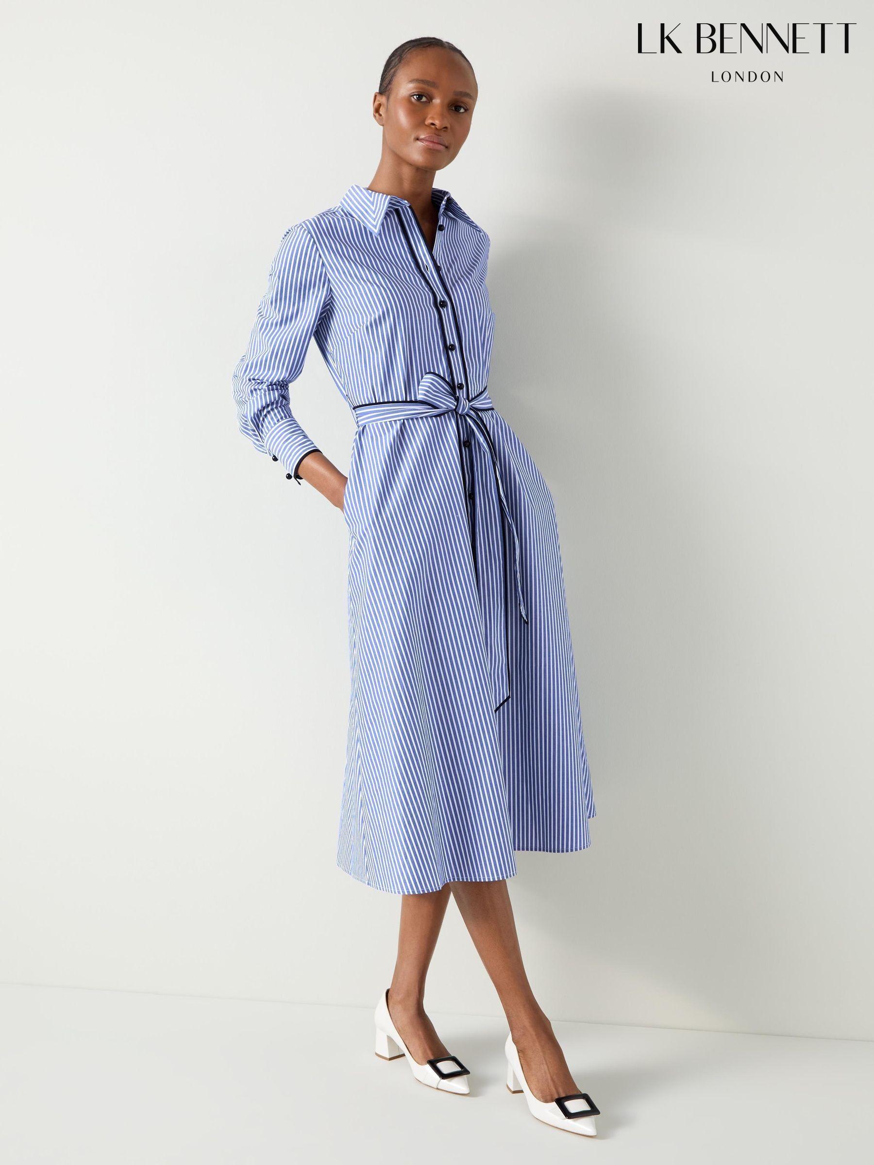 Striped dress blue top