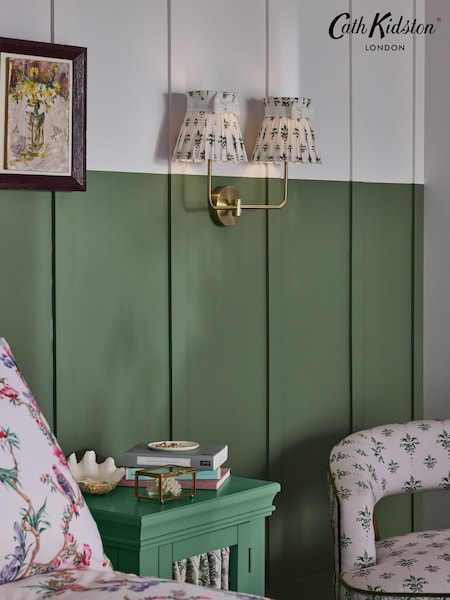 Cath Kidston Brass/Cream Pleat Bow Wall Light (E70826) | €129