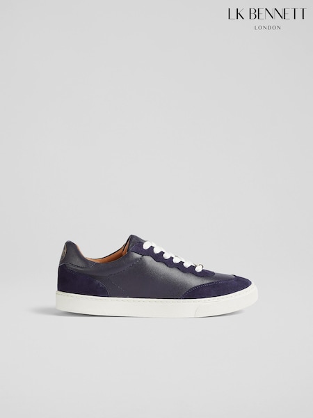 LK Bennett Blue Midnight Slim Sole Runner Trainers (E70844) | AED521