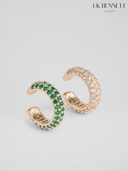 LK Bennett Gold Tone Ada Multicoloured Ear Cuff Earrings (E70854) | ₪246