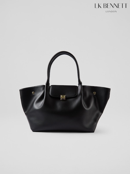 LK Bennett Black Lock Otello Tote Bag (E70861) | ₪1,252