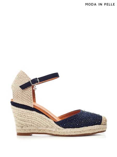 Moda In Pelle Willo Glitz Ombre Espadrille Wedges (E70898) | 220 QAR