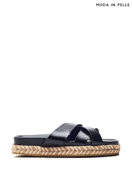 Moda In Pelle Moronie Cross-Over Woven Low Flatform Sandals (E70907) | $138