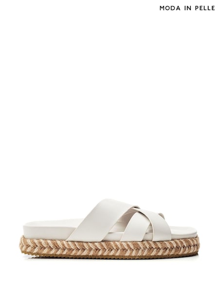 Moda In Pelle Moronie Cross-Over Woven Low Flatform Sandals (E70908) | $138