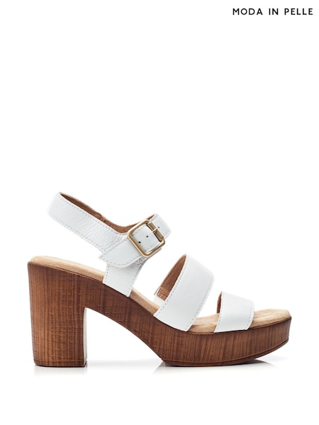 Moda In Pelle Moniqua Three Band Comfort Platform Sandals (E70918) | 220 QAR