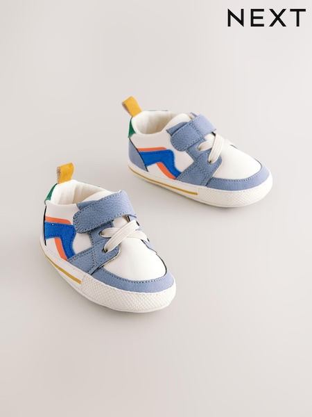 Multi Baby Touch Fastening Elastic Lace Trainers (0-24mths) (E70984) | AED38