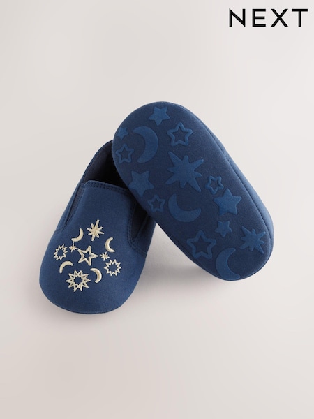 Navy Baby Slip On Occasion Shoes (0-2mths) (E70995) | 40 QAR