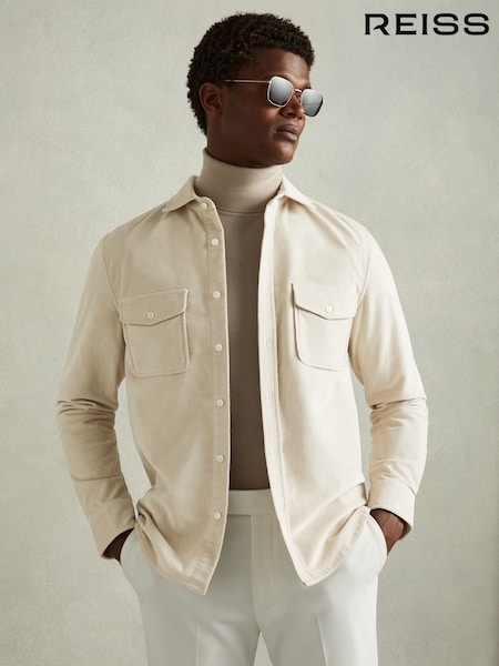 Reiss Stone Tucci Cotton-Blend Corduroy Overshirt (E71002) | €200