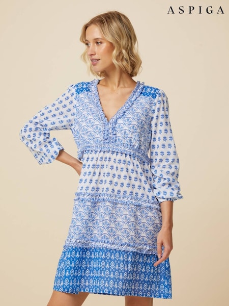 Sininen - Aspiga Henrietta Dress (E71145) | €173