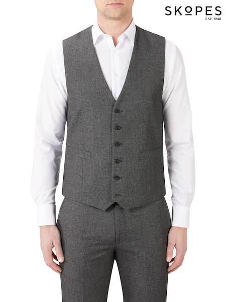 Skopes Grey Harcourt Single Breasted Tailored Fit Suit Waistcoat (E71171) | 243 QAR