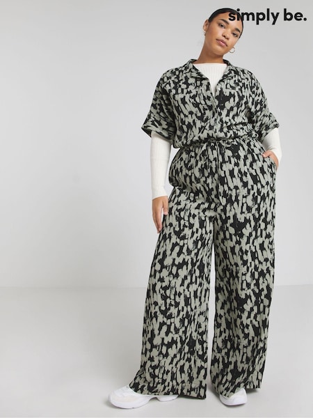 Simply Be Print Button Thru Jumpsuit (E71174) | 103 LEI