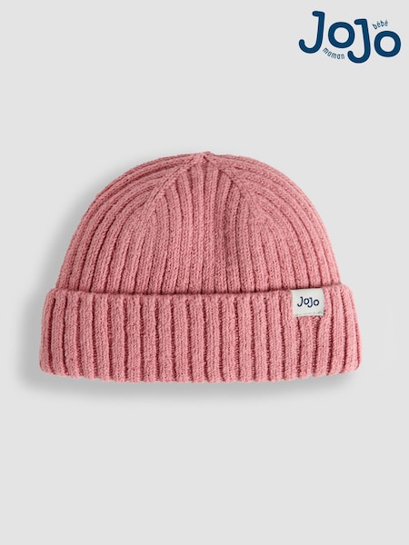 JoJo Maman Bébé Light Pink Rib Hat (E71217) | €19