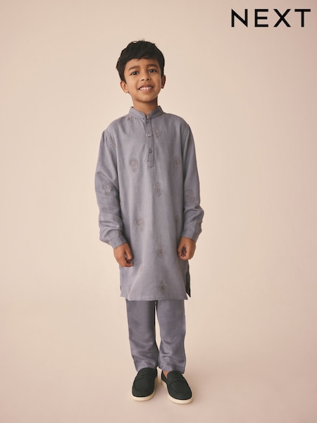 Light Blue EID Kurta (3mths-16yrs) (E71296) | 129 QAR - 163 QAR
